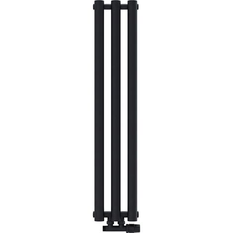 Luxrad Azure Badheizkörper 150x24,2 cm mattschwarz STR ZDC 312 W