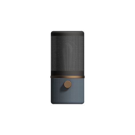 Jazz Lampe de table cylindrique bleu, noir mat, interrupteur sur pied de lampe 1x E27