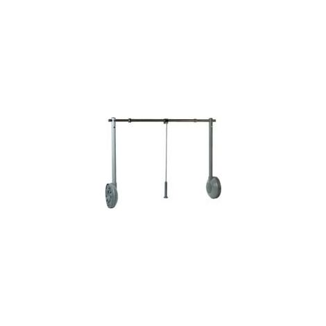 élévateur double - Charge : 15 kg - Décor : Gris - Décor tube : Chromé - Hauteur : 752 mm - Largeur maxi : 1180 mm - Largeur mini : 800 mm - Matériau : Acier / Plastique - SUGATSUNE (1/3)