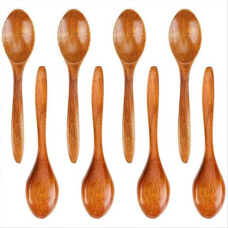 Kleine Holzlöffel, Mini-Teelöffel, Küchenaccessoires aus Naturholz (1/5)