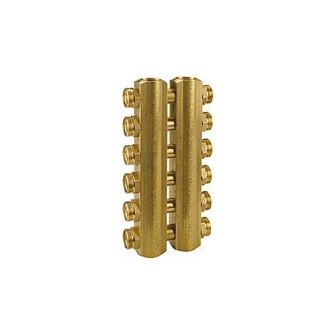 COLLETTORE COMPLANARE IN BARRA 3/4" x 16 -  4 + 4 (1/2)