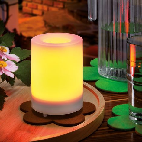 esotec Solar LED Bougie Mila 7,5x10cm Lumière vacillante Effet vacillant outdoor 102231