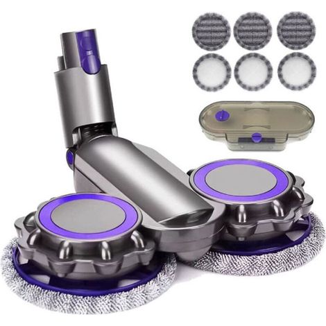 Elektrischer Wischmoppkopf für Nass- und Trockenreinigung, kompatibel mit Dyson V6, V7, V8, V9, V10, V11 + Wassertank + 6 Wischmoppköpfe (1/5)