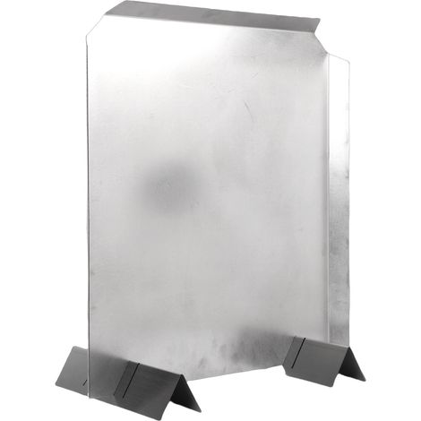 Plaque arrière de cheminée en acier inoxydable, déflecteur de chaleur réglable avec support, pour la protection murale (1/5)