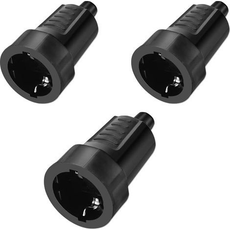 weibliche Steckdosen, IP44-Gummistecker, 16 A 250 V, verstärkte Schuko-Steckdose für den Innen- und Außenbereich (1/5)