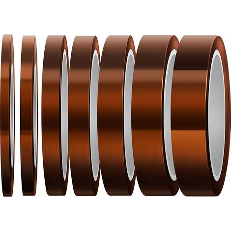 7 Rouleaux Résistant à La Chaleur Haute Température Ruban De Sublimation Thermique, Pour Impression Par Sublimation Transfert De Chaleur Et Isolation Soudure à La Vague Fauve (1/5)