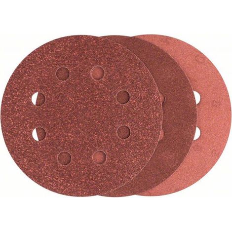 Bosch 25-teiliges Schleifblatt-Set für Exzenterschleifer, Körnung 80, 120, 240 115 mm