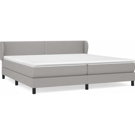 Maison Exclusive - Cama box spring con colchón tela gris claro 20 (1/5)