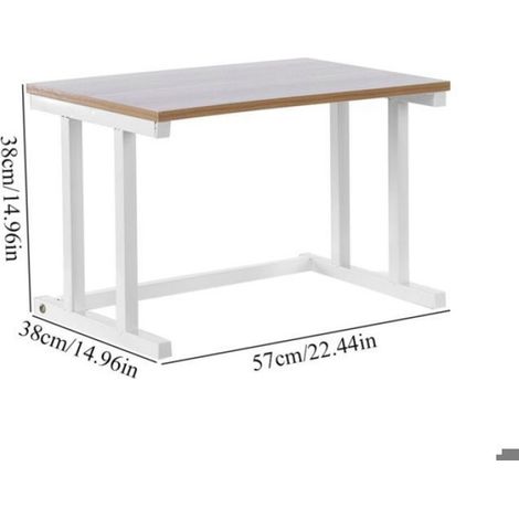1 Support four micro-ondes, étagère 2 niveaux, acier inoxydable, panneau particules, cuisine (1/5)