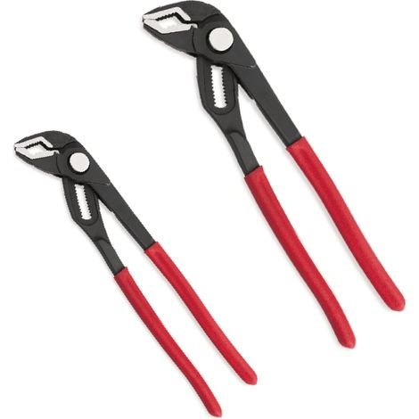 SET COPPIA PINZE PINZA POLIGRIP 2 PZ PAPPAGALLO 250 300 mm REGOLABILE PULSANTE