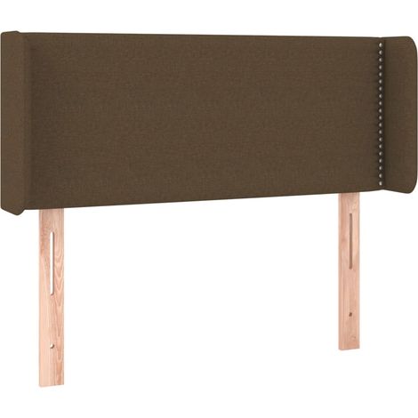 Maison Exclusive - Testiera ad Orecchio Marrone Scuro 103x16x78/88 cm in Tessuto