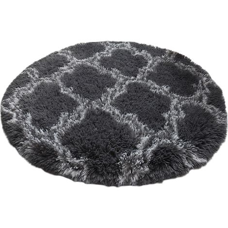 Alfombra redonda, de piel sintética, 60 cm, poliéster, antideslizante, para habitación infantil. (1/5)