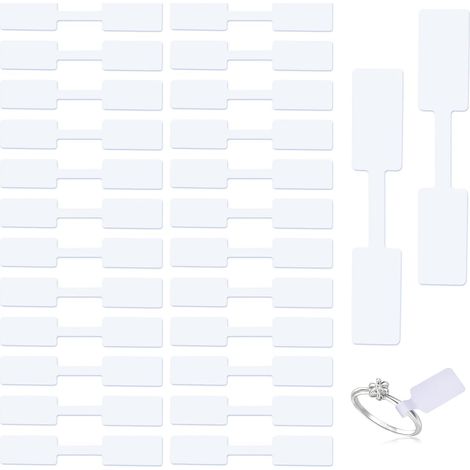Paquete de 600 etiquetas autoadhesivas de precio de 12x60 mm para joyería: collares, pendientes, pulseras, anillos.