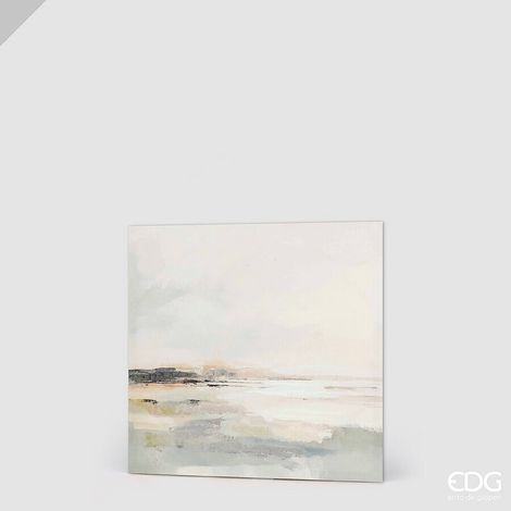 EDG Enzo De Gasperi Quadro Abstract Misty 60 x 60 Cm Light Green – Decorazione Parete Design Moderno Casa