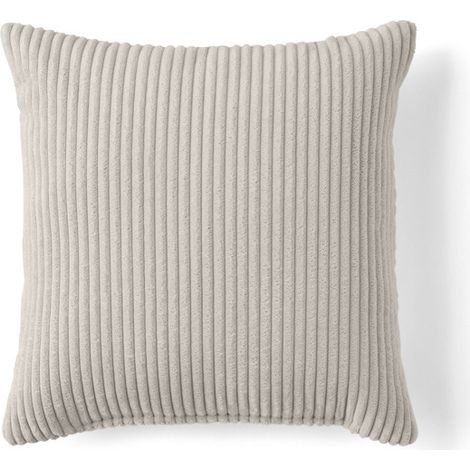 Colombine - coussin - en velours côtelé - 40x40 cm - beige (1/4)