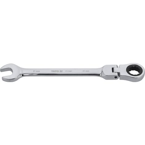 Ratschen-Ringmaulschlüssel 21 mm mit Gelenk (1/4)