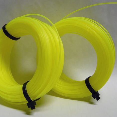 TrAdE Shop Traesio - Filo Decespugliatore In Nylon Bobina Rinforzata Tondo ø 4.0mm X 20 Metri Giallo -