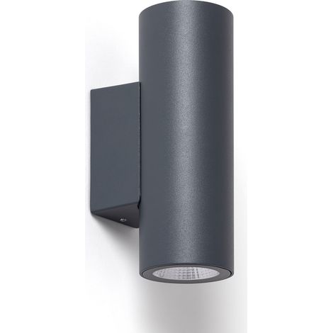 Aplique de Pared Exterior LED 12W Aluminio Iluminación Doble Cara CCT Seleccionable Satna Antracita (1/5)