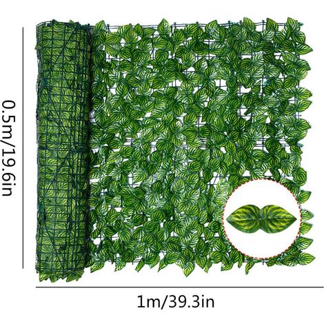 Rouleau de Brise-Vue Feuillage Artificiel Haie Décoration Jardin Balcony Terrasse Protection UV Intérieur Extérieur (1/5)