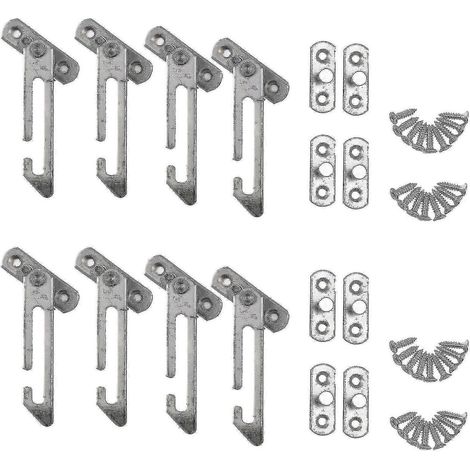 Lot de 8 verrous de sécurité enfant en acier inoxydable avec vis haute qualité - YuJia (1/4)