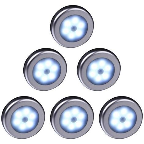 BUNTHAUS Lampe LED sans fil à détection de mouvement pour couloir chambre (lumière blanche)6pcs (1/5)