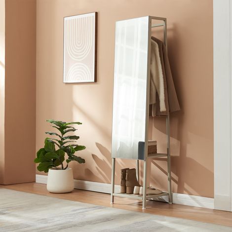 Miroir penderie Klilbojle 160 x 40 x 35 cm couleur sable [en.casa]