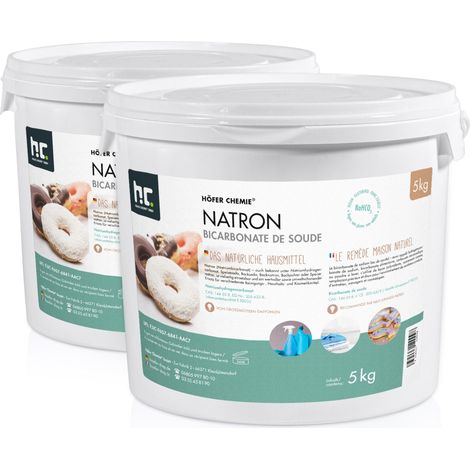 2x 5 kg Natron Backsoda Natriumhydrogencarbonat in Lebensmittelqualität