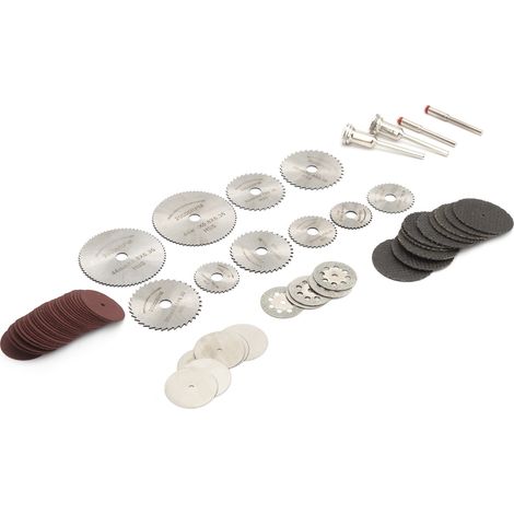 65 disques de coupe pour scie circulaire, adaptés à la découpe du verre, du carrelage, des alliages et des métaux. (1/5)