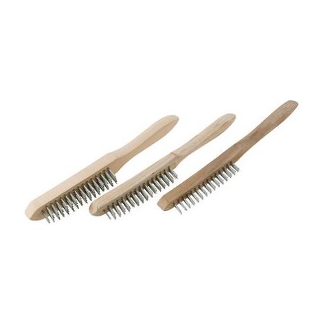 Cepillo de alambre kwb 923190 3 piezas madera acero