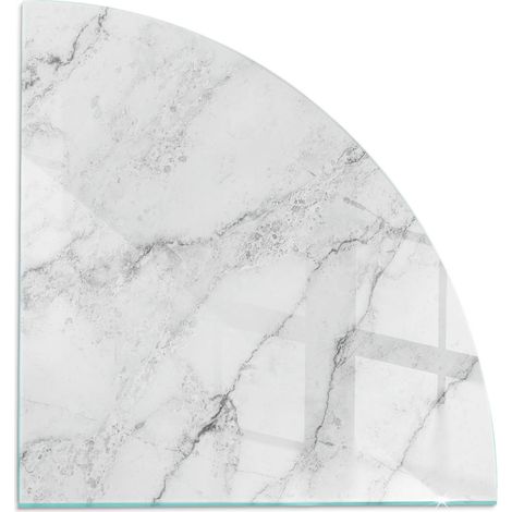 Plaque de protection en verre trempé pour cheminée protection contre les étincelles Motif marbré avec veines 1/4 100x100 cm (1/5)