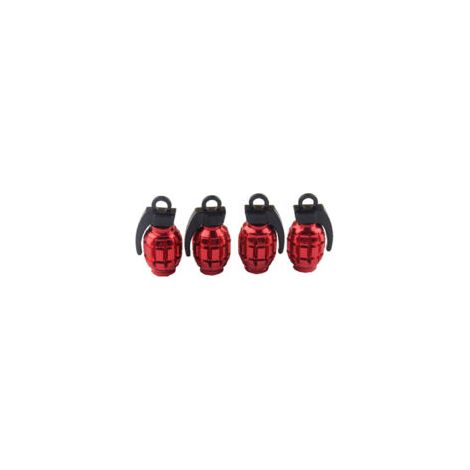Bouchons de valve de pneu rouge marine et bleu pour camions et motos, lot de 4. (1/2)