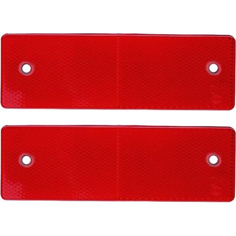 Catadioptre Rouge - Homologué CE - Pour Véhicules Routiers et Équipements - Lot de 2 (1/5)