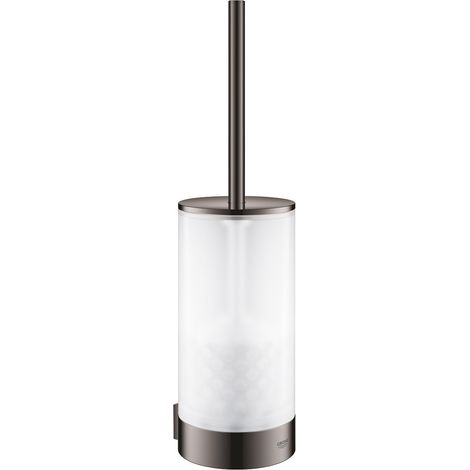 Grohe Selection Escobillero de pared de cristal y metal con fijaciones ocultas, Grafito duro (41076A00)