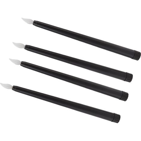 LED Taper Candles, Flameless Safe Warm Light, 4 Pcs Set (BLACK) (1/5)