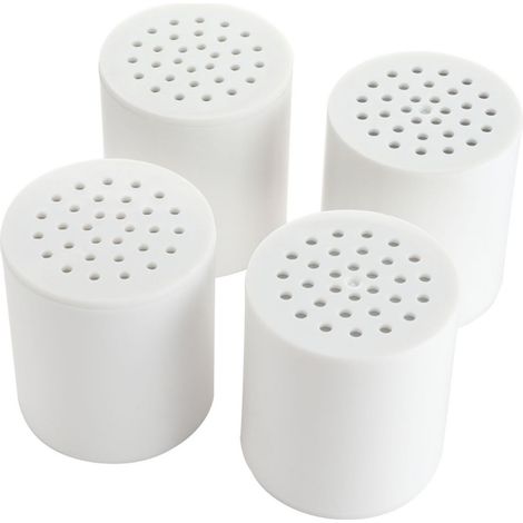 Lntyq Lot de 4 filtres de douche universels à 20 étapes - Purificateur d'eau dure - Élimine le chlore, les métaux lourds, le fer, les autres sédiments, l'adoucisseur d'eau avec haut rendement (1/5)