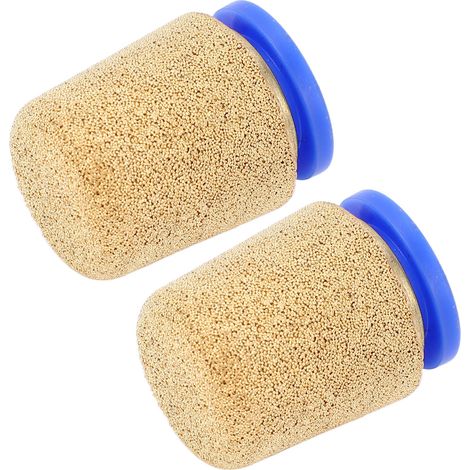 Pneumatischer Schalldämpfer aus Messing, 2 Stück, Zylinderschalldämpfer, Schlauchanschluss, Geräuschfilter, Schalldämpfer für Zylinder (1/5)