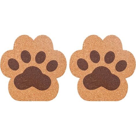 Salvamanteles con forma de pata de gato, 2 unidades, de madera, anti-quemaduras, protectores de mesa, regalo de inauguración de casa (1/5)