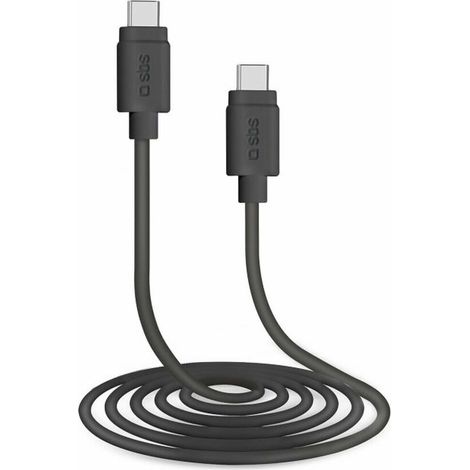 SBS Type C - Type C 3.1 cable, lenght 1.5 mt, black color (TECABLETCC31K)