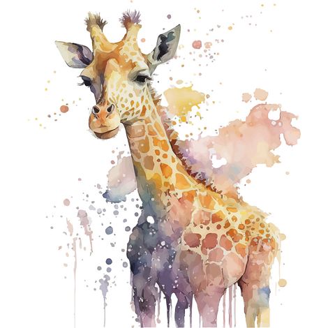 Papier peint panoramique Enfants - Girafe - 130 cm x 84 cm (1/2)
