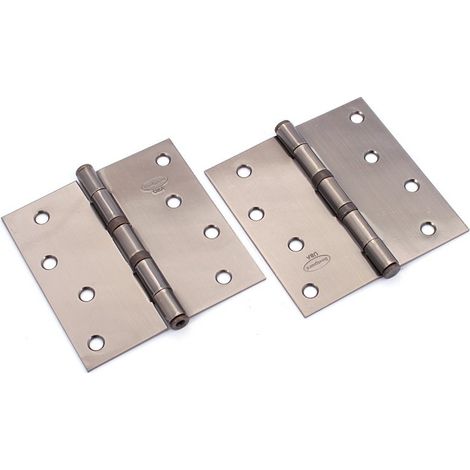 Charnière universelle 100 x 100 x 2,2 mm, finition patinée, lot de 2