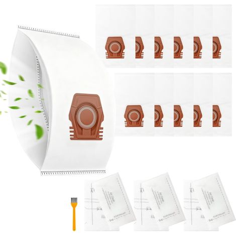 12 sacs d'aspirateur compatibles avec les modèles Miele Guard L1 et Guard S1, grande capacité, incluant 3 filtres de protection moteur (1/5)
