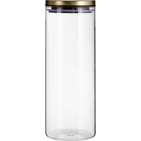 Premier Housewares Freska Gold Lid Storage Jar - 1600ml (1/3)