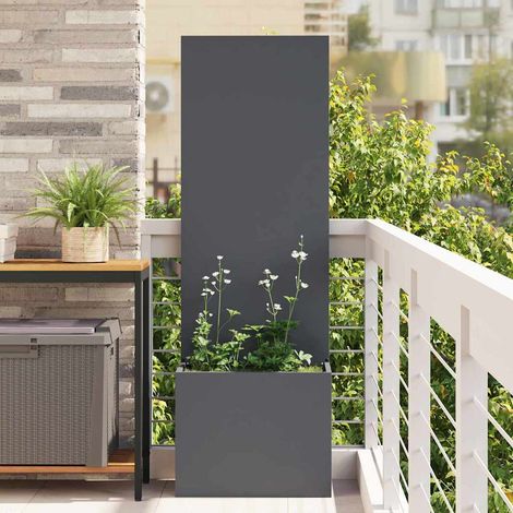 Garten Sichtschutz-Leinwand Anthrazit 50 x 150 cm (1/5)