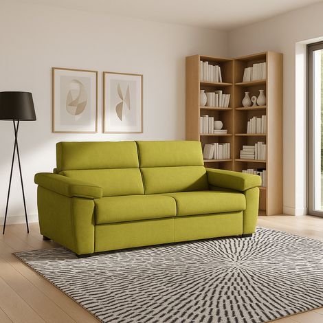 Sofa 2-Sitzer Pisogne, Abziehbar, Wasserabweisend, Made in Italy, Waschbar, 185x95x100h cm Grün (1/5)