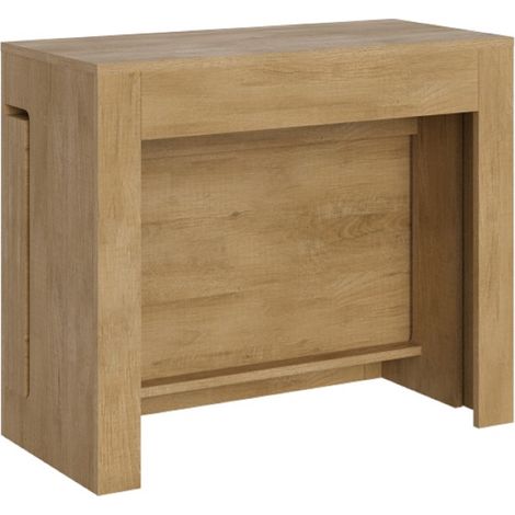 Consolle in legno nobilitato ELIA allungabile fino a 302 cm Quercia allunghe interne (1/3)