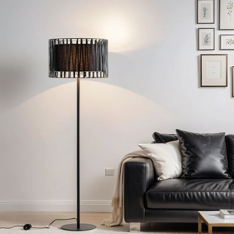 Moderne Stehlampe Schwarz Wohnzimmer145 cm klein MINA