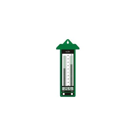 Thermomètre électronique mini maxi vert – Lecture simultanée température ambiante et valeurs mini/maxi – Design analogique (1/5)