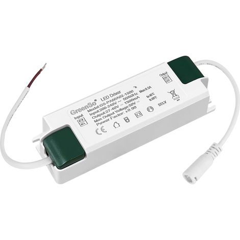 60W LED Transformateur Alimentation 27-40Vdc 1500mA Courant Constant Pilote, LED Driver pour Eclairage de Plafond, Plafonnier Panneau 60x60, 120x30, 120x60cm, GS-PA60A02-1500 (1/5)