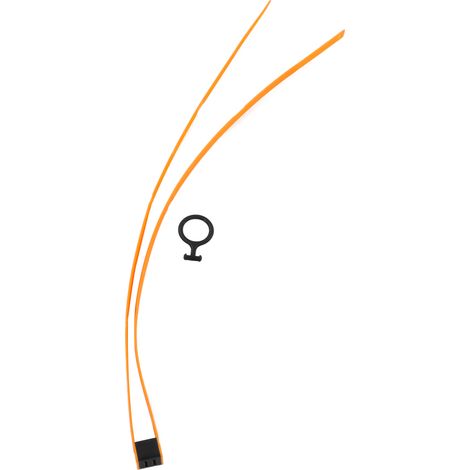 Attache-câble flexible double cercle autobloquant en plastique avec anneau de traction orange pour équipement sportif extérieur (1/5)