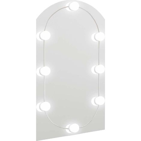 Maison Exclusive - Specchio con Luci LED 70x40 cm Forma ad Arco in Vetro